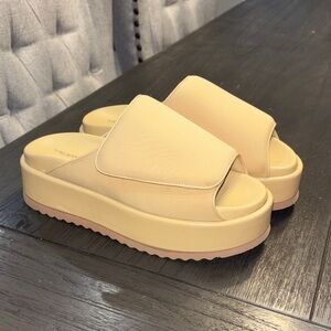 Tony Bianco Beige Platform Mules
